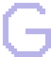 [84dda0] Pixelated Google Logo purple