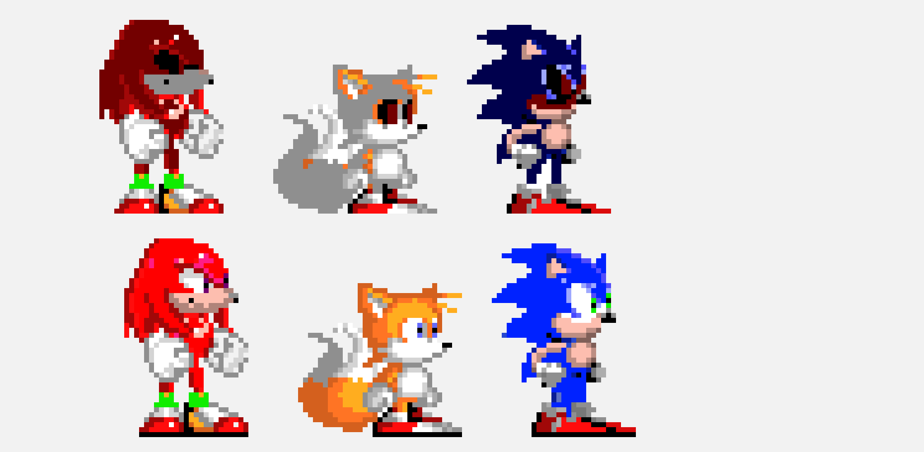 sonic tails and knuckles & sonic tails and knuckles.exes