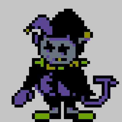 [a228fa] Depressed Jevil. (Darkened) -T