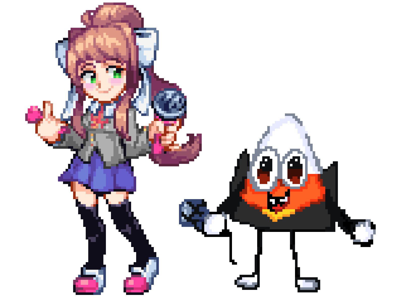[8f8db3] Candy Corn Week 6 Style (Monika for Scale)