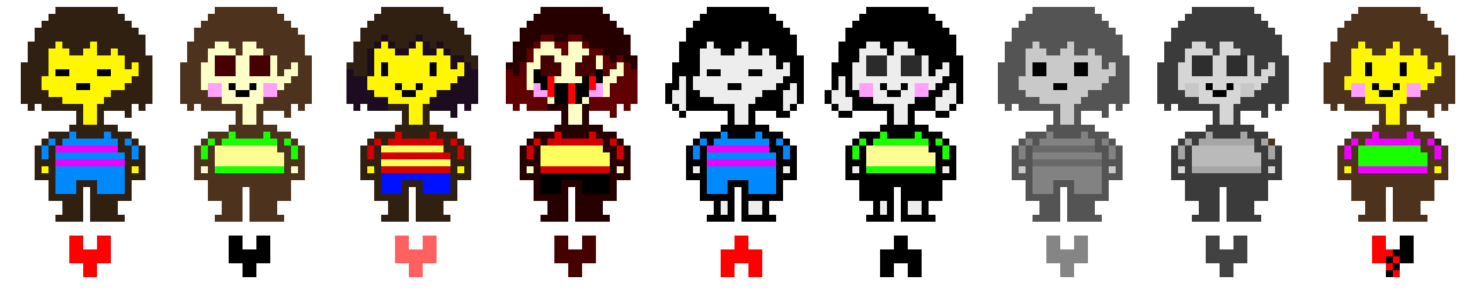 Frisk and Chara - Not very well-known AUs
