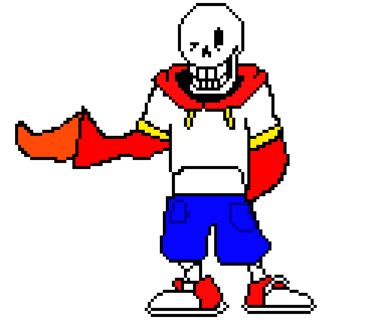 [9664c4] TS!(Team switched)Underswap Papyrus Colored Battle Sprite (shrug)