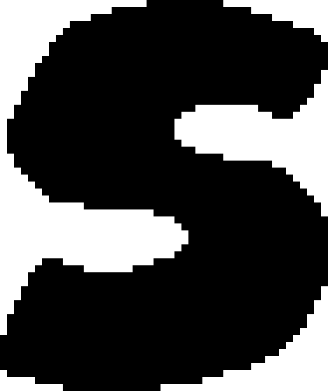 [70ac11] Wip Modern Sonic font "S"!