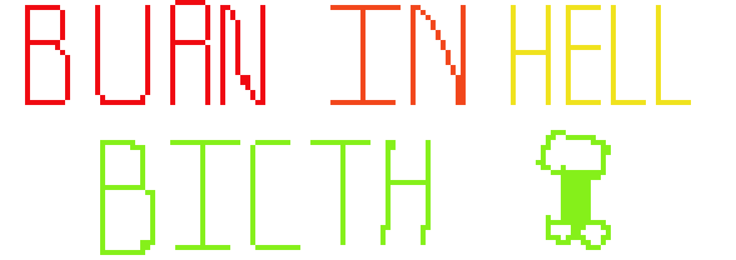 [9664c4] burn in hell bicth