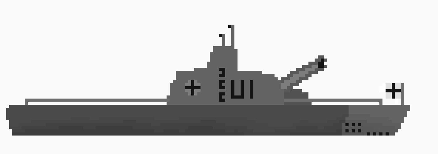 [9664c4] German WW1 U-Boat (Above Water)