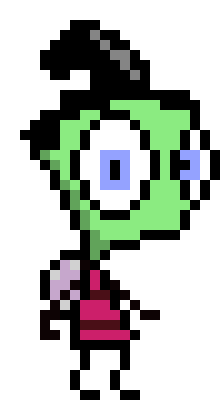 [f455be] *Zim opens the door* Zim the average human boy here.