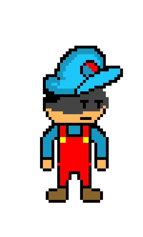 i might make a new sprite but as evidence from the sprite im using i am bad at drawing - smario