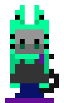 [d3c520] (( *Insert purple paint slowly falling off his face* ))