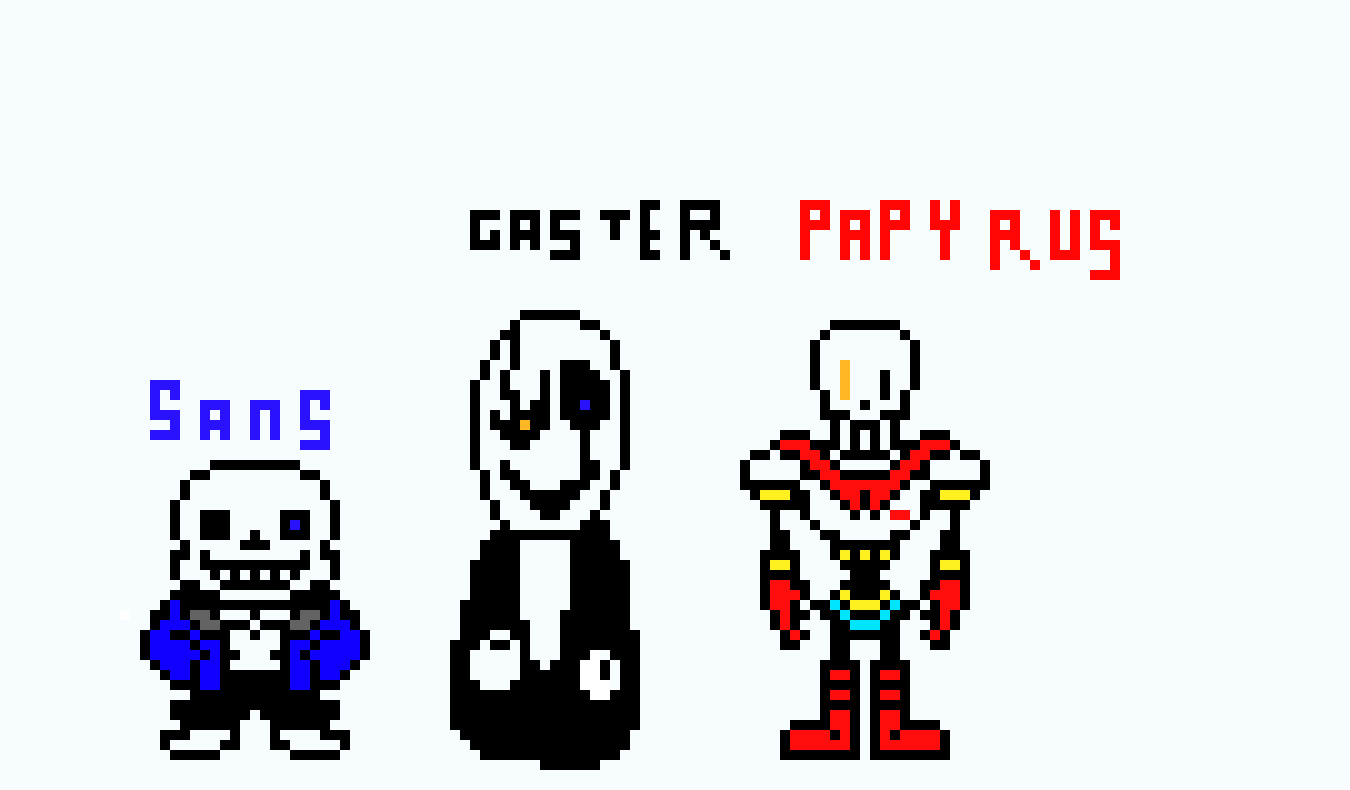 [9664c4]  bad time gaster, sans and papyrus