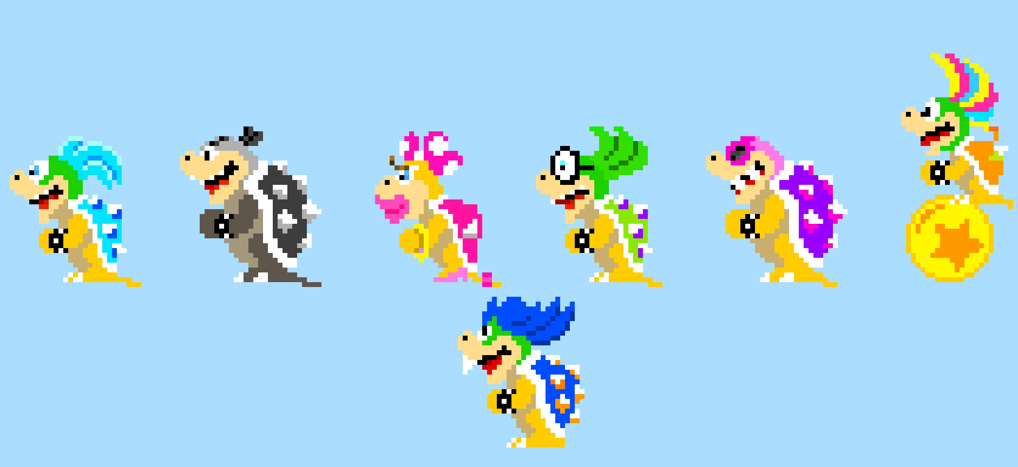 [89b9a0] Super Mario Maker 2: Koopalings Recolored