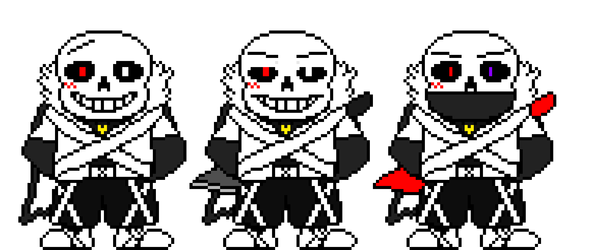 Cross Battle Sprite / XTale - Underverse Sans. [Edited by Boarderline012]