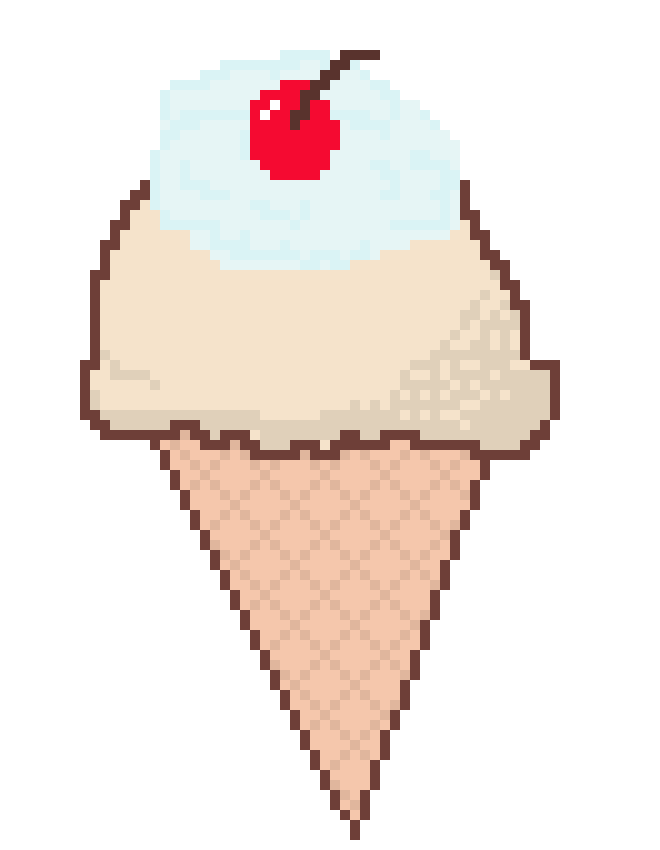 ice cream cone with cherry