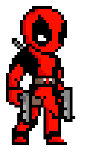 deadpool pixel art 