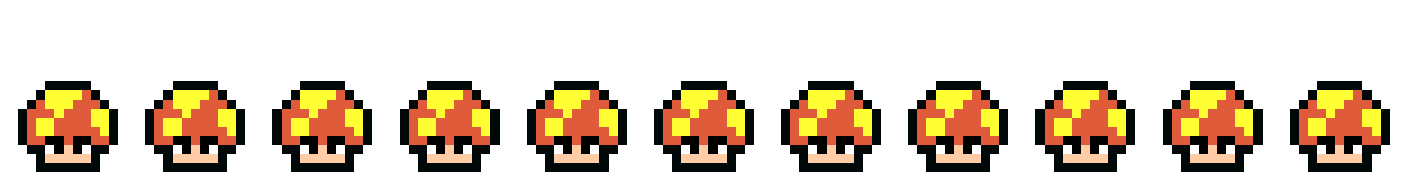 [9664c4] giant mario mushrooms