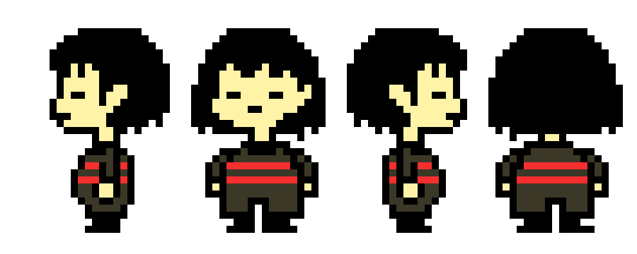 Frisk Sprite Sheet (No walking sprites)