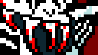 [7ce906] *(A blue gas came from Demented?'s skull.) -HorrorTale Sans