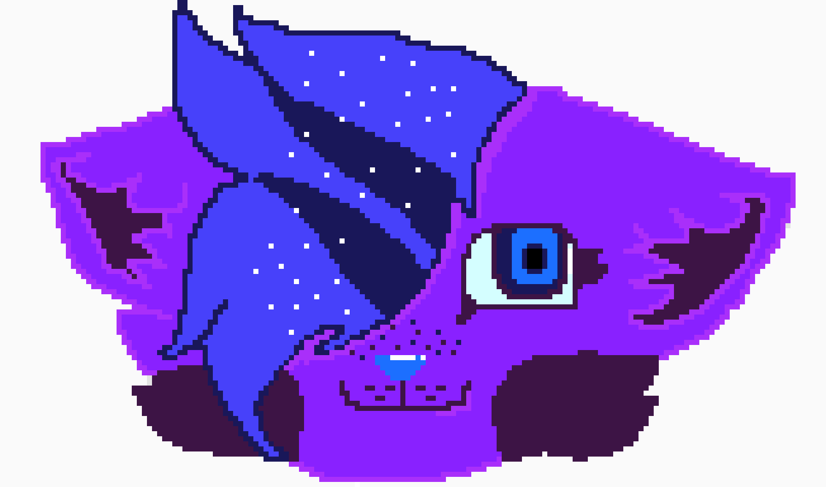 [9664c4] Purple/Blue Cat Head
