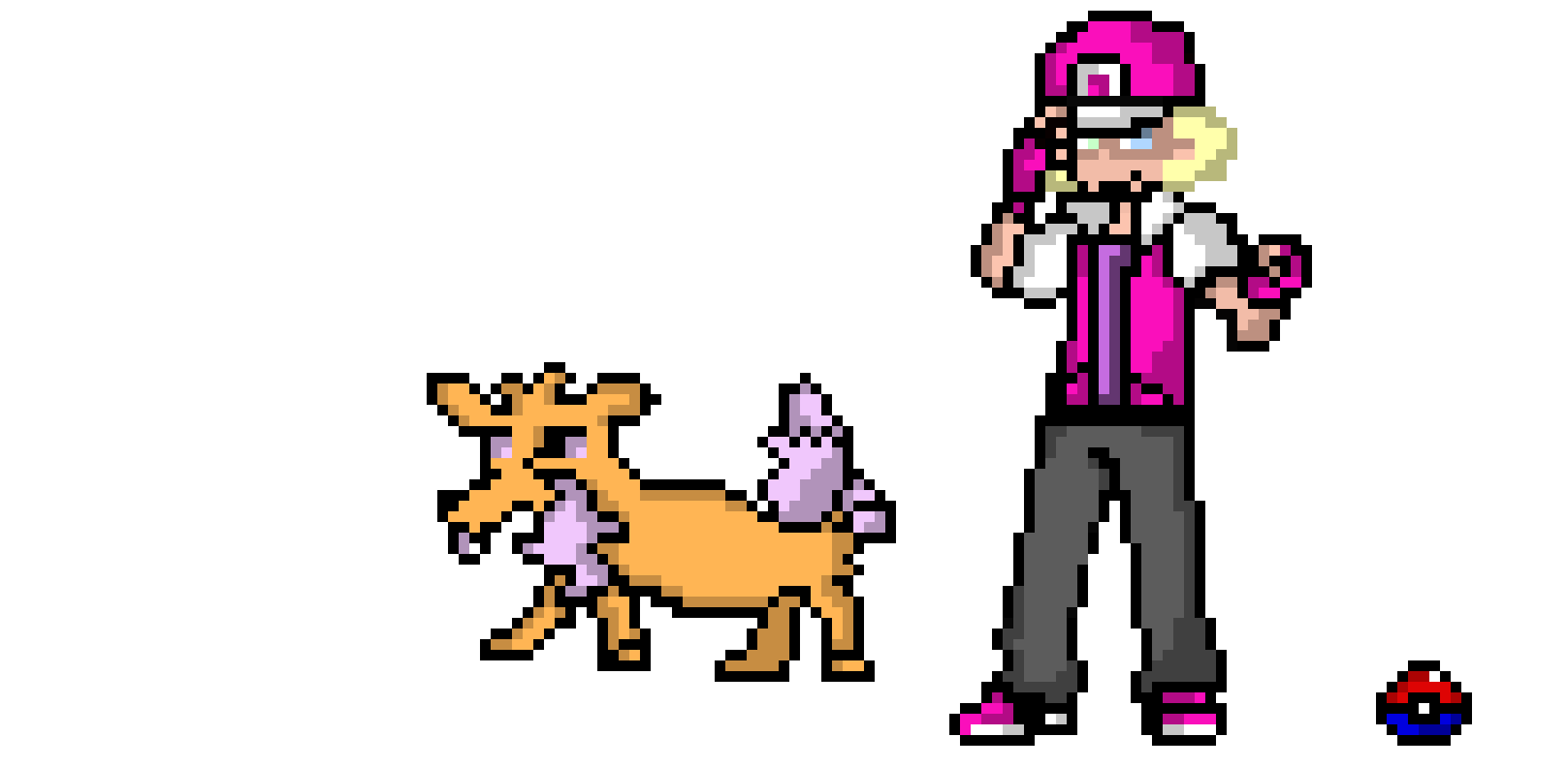 [19ad54] Pink(finished)+Flaspirit+pokeball