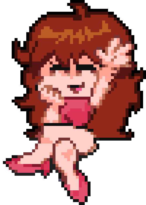 [c69785] cute pixel gf without the speakers