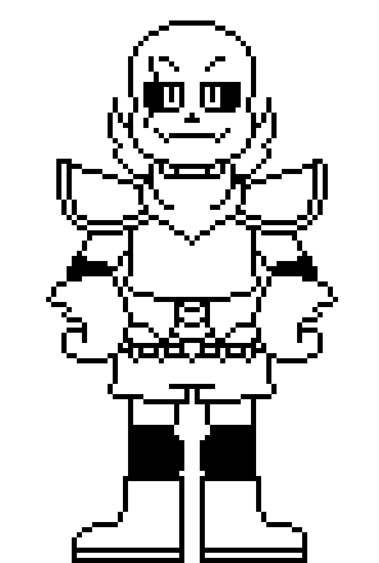 [752b4c] Fell!Swap Sans Uncolored (By Boarderline Reacts)