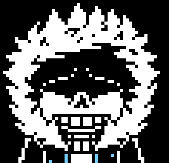 [7a4037] *he goes limp. Blood runs down his skull from where the bone is*