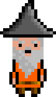 Pixel Wizard Orange
