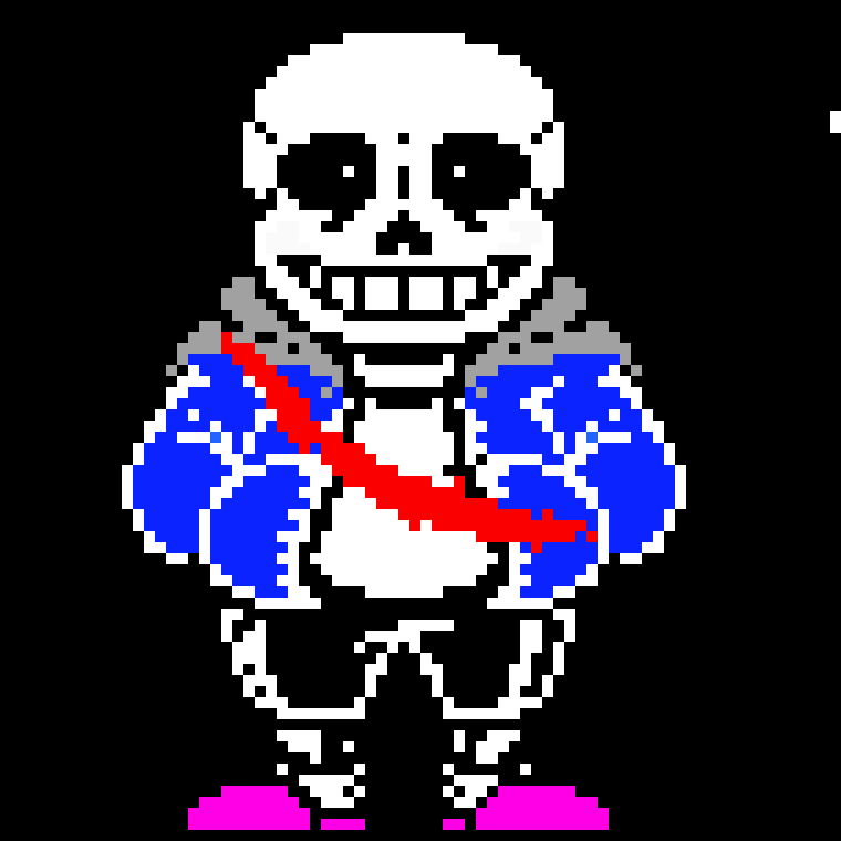 UNDERTALE BETRAYER PHASE 1.5 - Sans colored sprite.