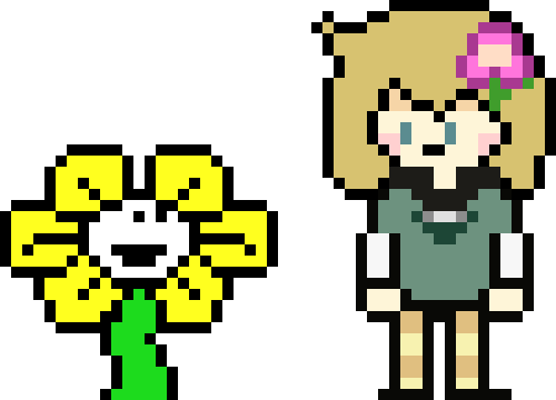 [ffa4ad] Basil and Sunny in the Undertale style