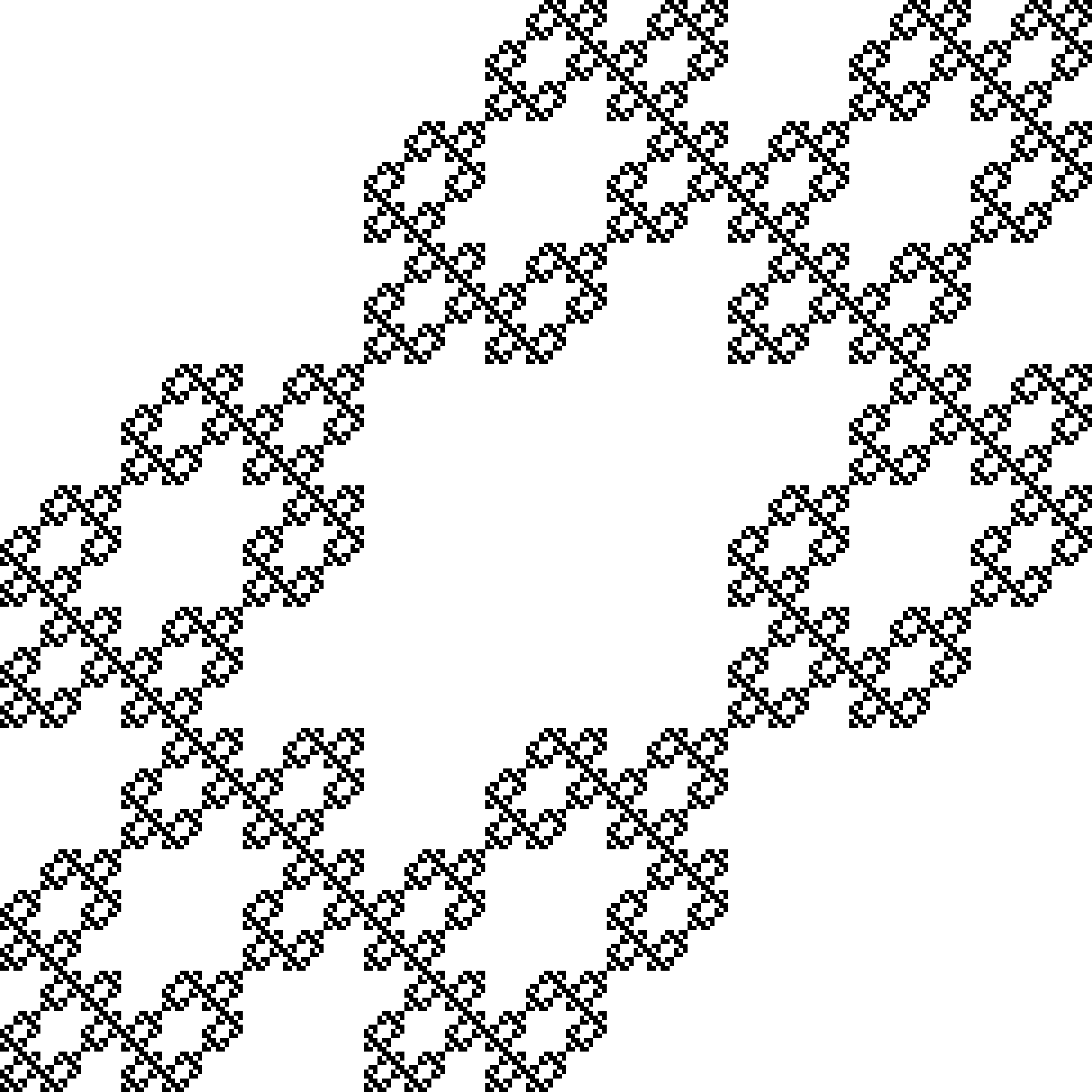 [4c88de] hexagon fractal (slanted koch curve in middle)