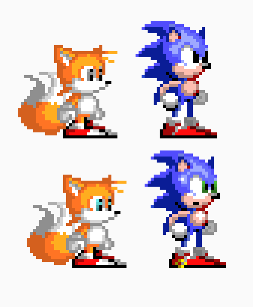 Modern And Classic Sonic & Tails (S2 Styled)