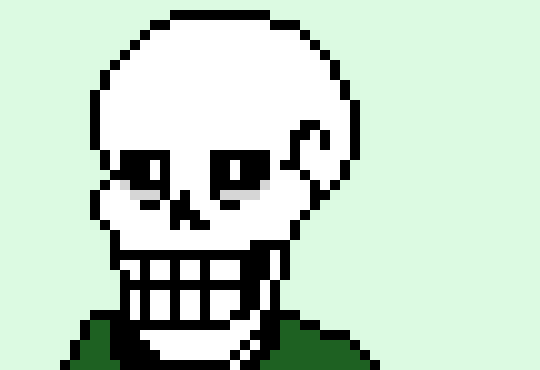 Whatever i am turning the original art piece i made into actual sans so i am making the actual costume sans sprite.