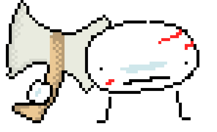 [a105bb] (Attack it is) *Bloob swings his axe at the remaining doppel*