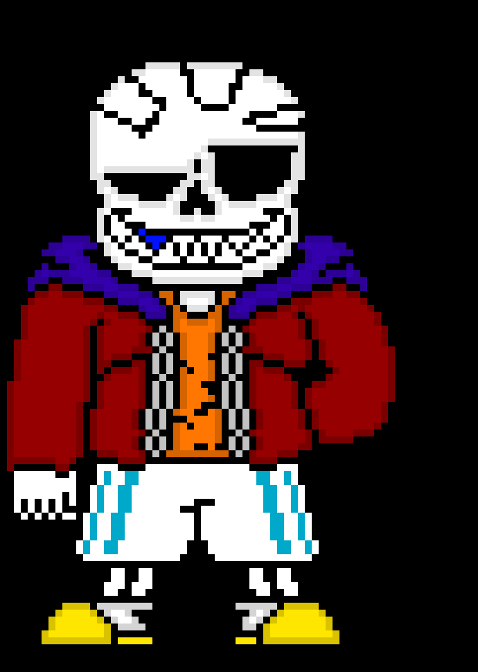 [e8cb42] *grabs FellTale by the neck* well the reason why we look similar to you is because were from different AUs *your confused, you start to wonder if he can hear peoples thoughts*