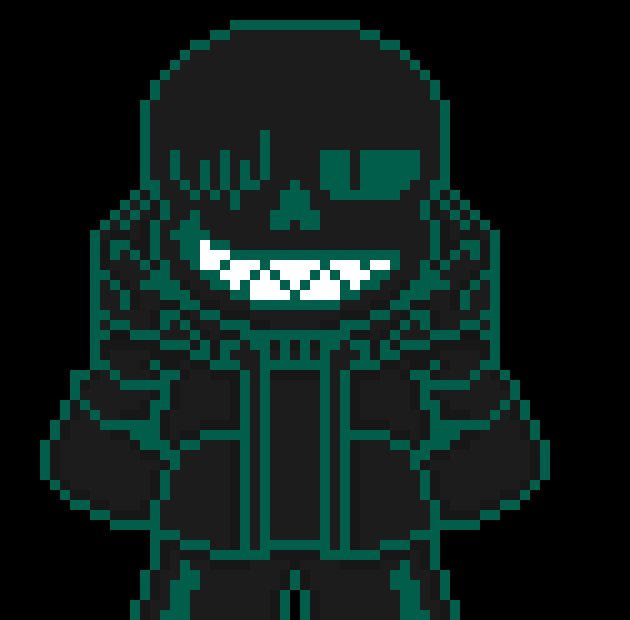 [0ae1f1] so you want to play rough then? fine by me *cuts Sans' lower half off and rips his soul out*