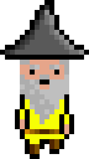 [bb0007] Pixel Wizard Yellow Walking AniF2