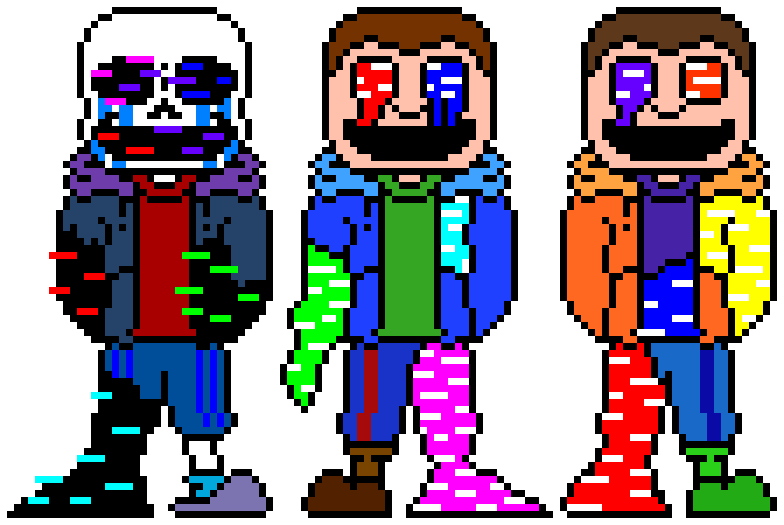 Glitched Corruption Gangsters Trio 