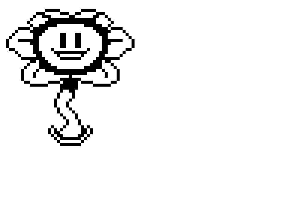 Flowey for editing not colored 