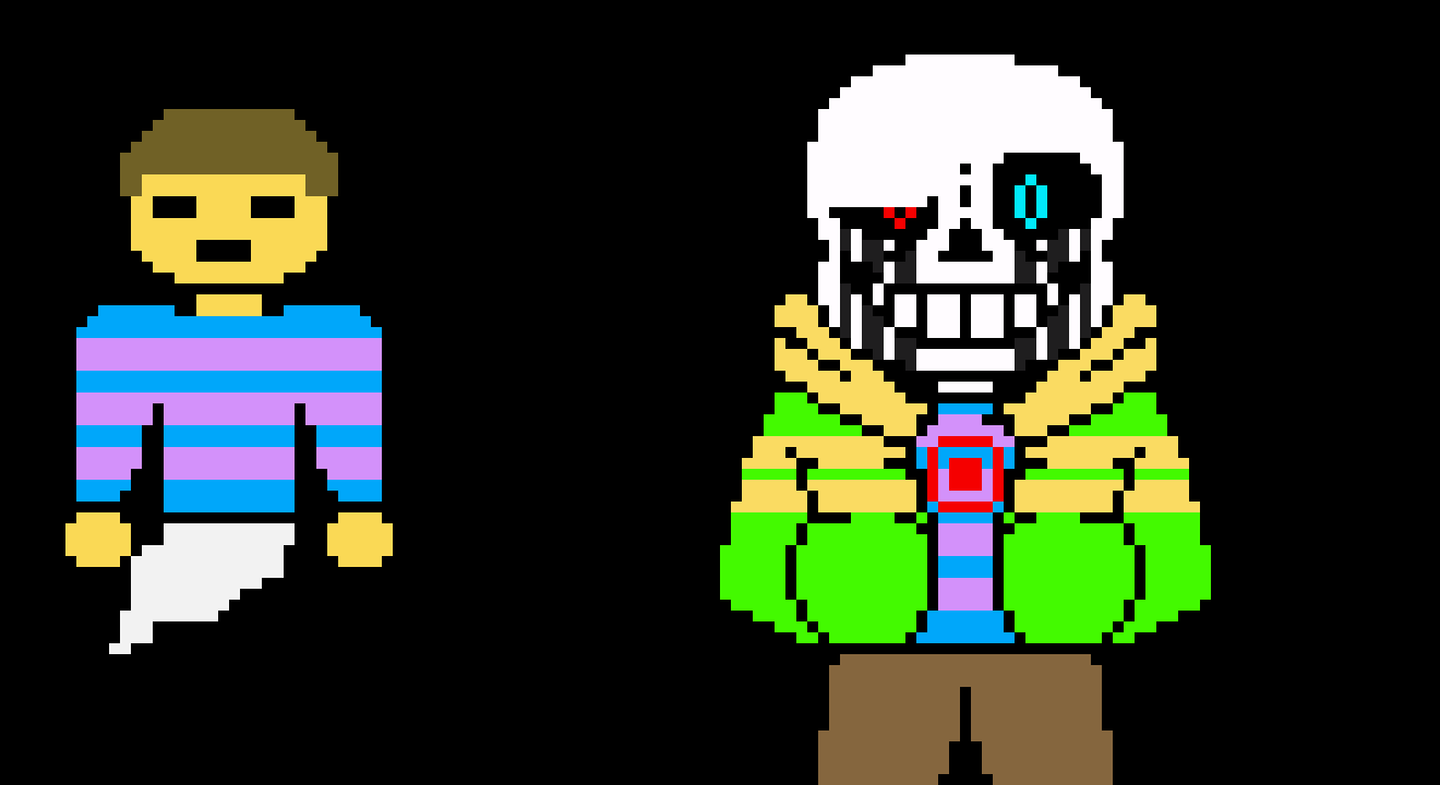 [be2951] A fusion between sans,chara,and frisk(I was too lazy to do chara)