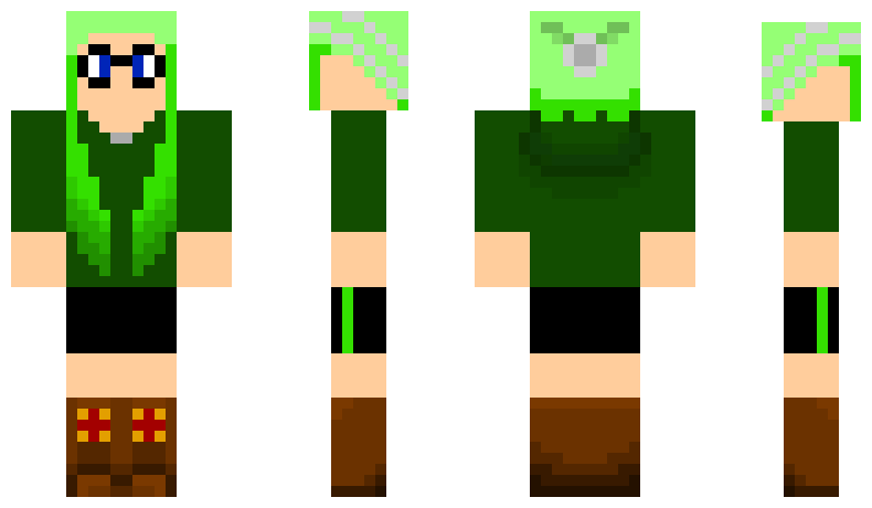 [9664c4] Green Inkling Minecraft Skin
