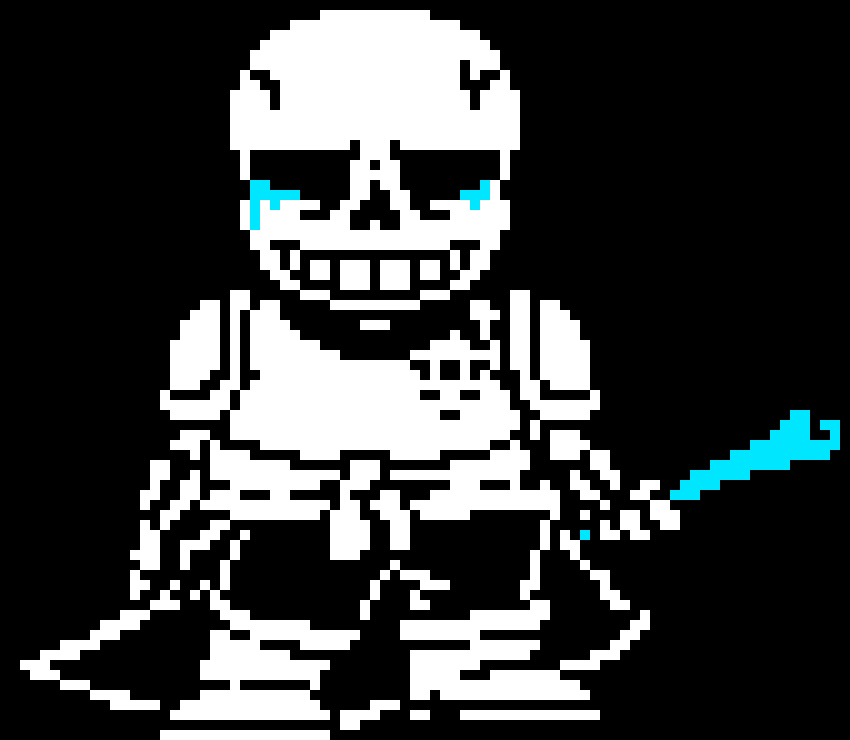 [55e4e5] -he starts to cry, but hears the blaster- -Distrust!Sans