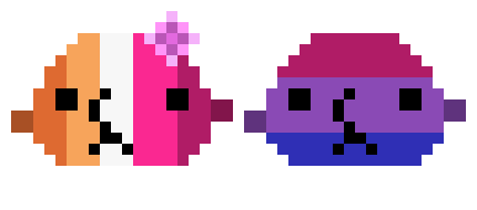 [4bb632] Dancing blob fish Bi and Lesbian