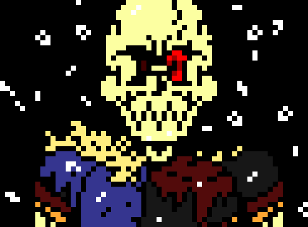[793648] * He'd dodge but get stabbed by some knives, as he dodges while ripping them out, still staring at him, with a wide grin *