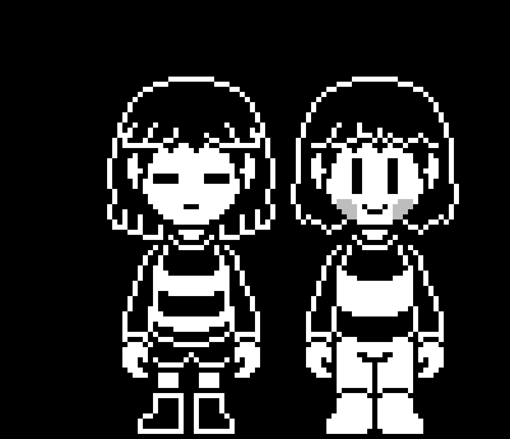 Chara and Frisk Battle Sprites- K.Vargas