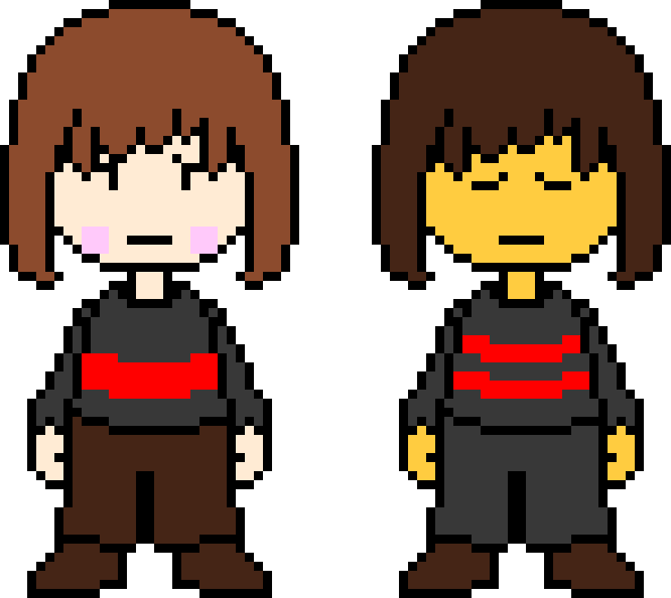 Underfell Chara and Frisk