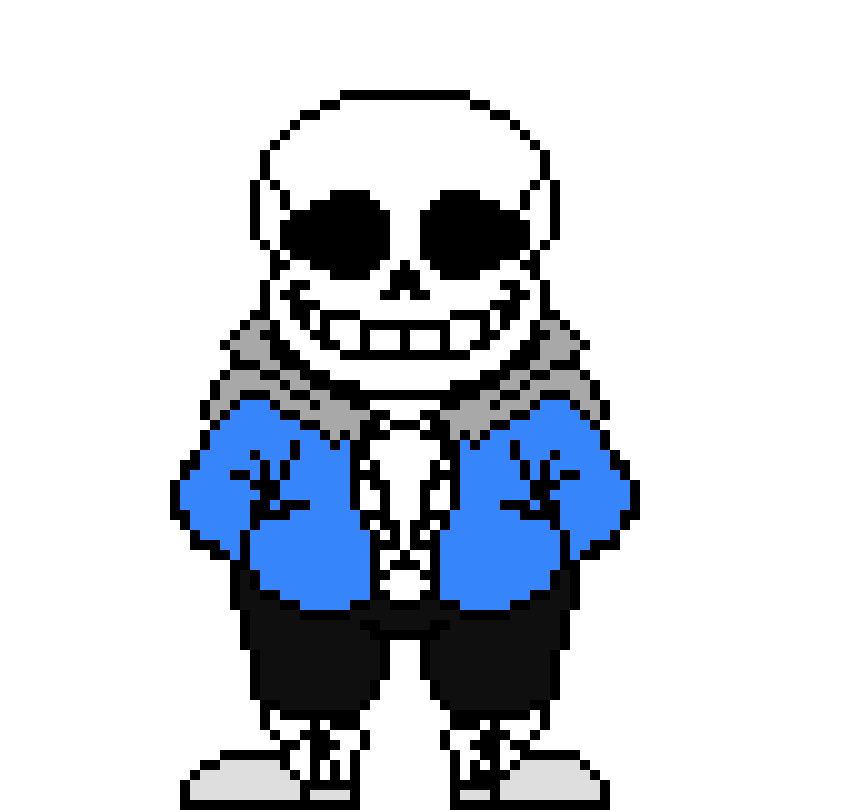Sans Undertale but the sprite looks like he's overworld sprite.