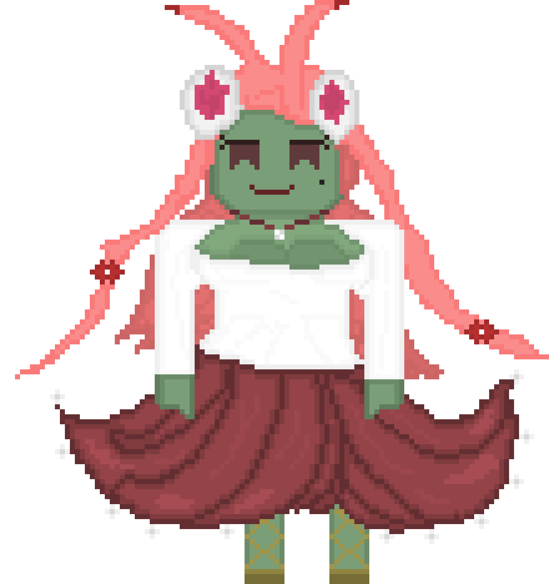 [a00846] Zinnia arms down smile