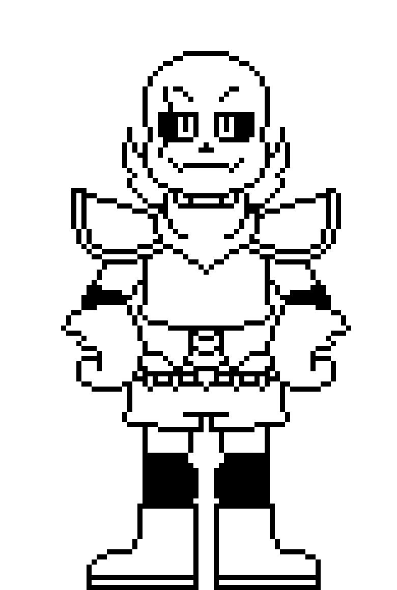 [752b4c] Fell!Swap Sans Uncolored (By Boarderline Reacts)
