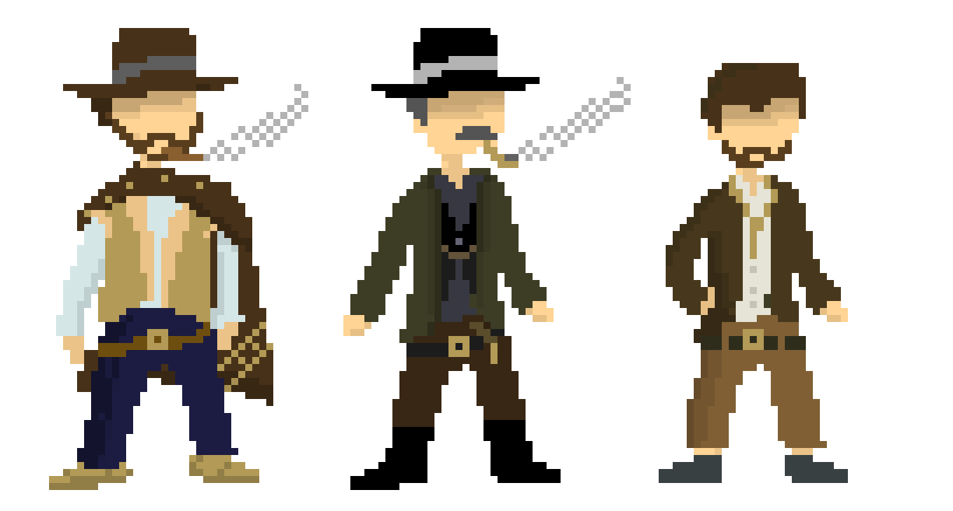 Clint Eastwood aka blondie ,Lee Van  aka angel eyes and Eli Waleck aka tuco    in evry version i know [scrol down for evry version ]