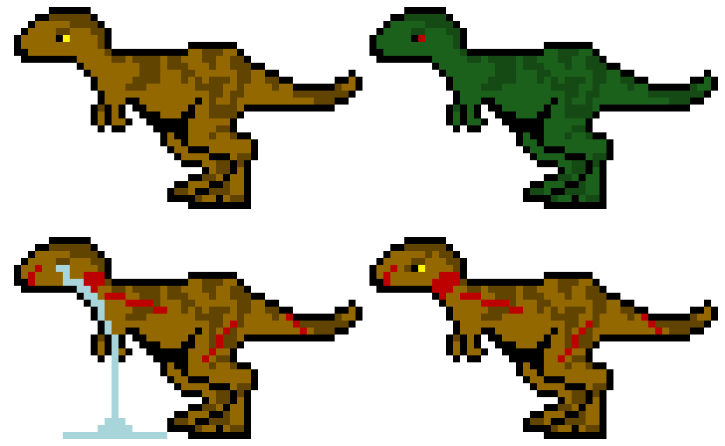 [860288] 4 T-rexes