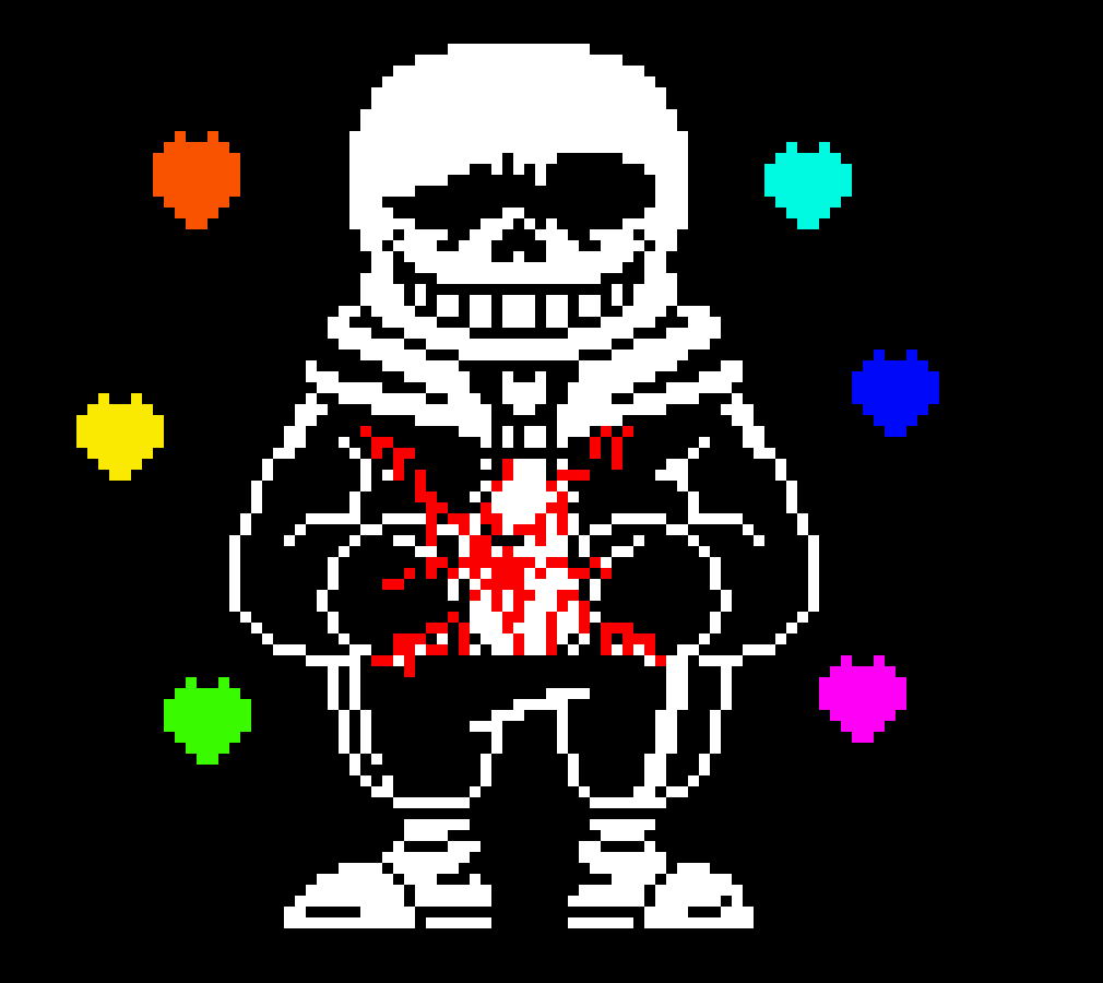 [4ac6f2] Undertale Last Breath Phase 1 base real 7 souls